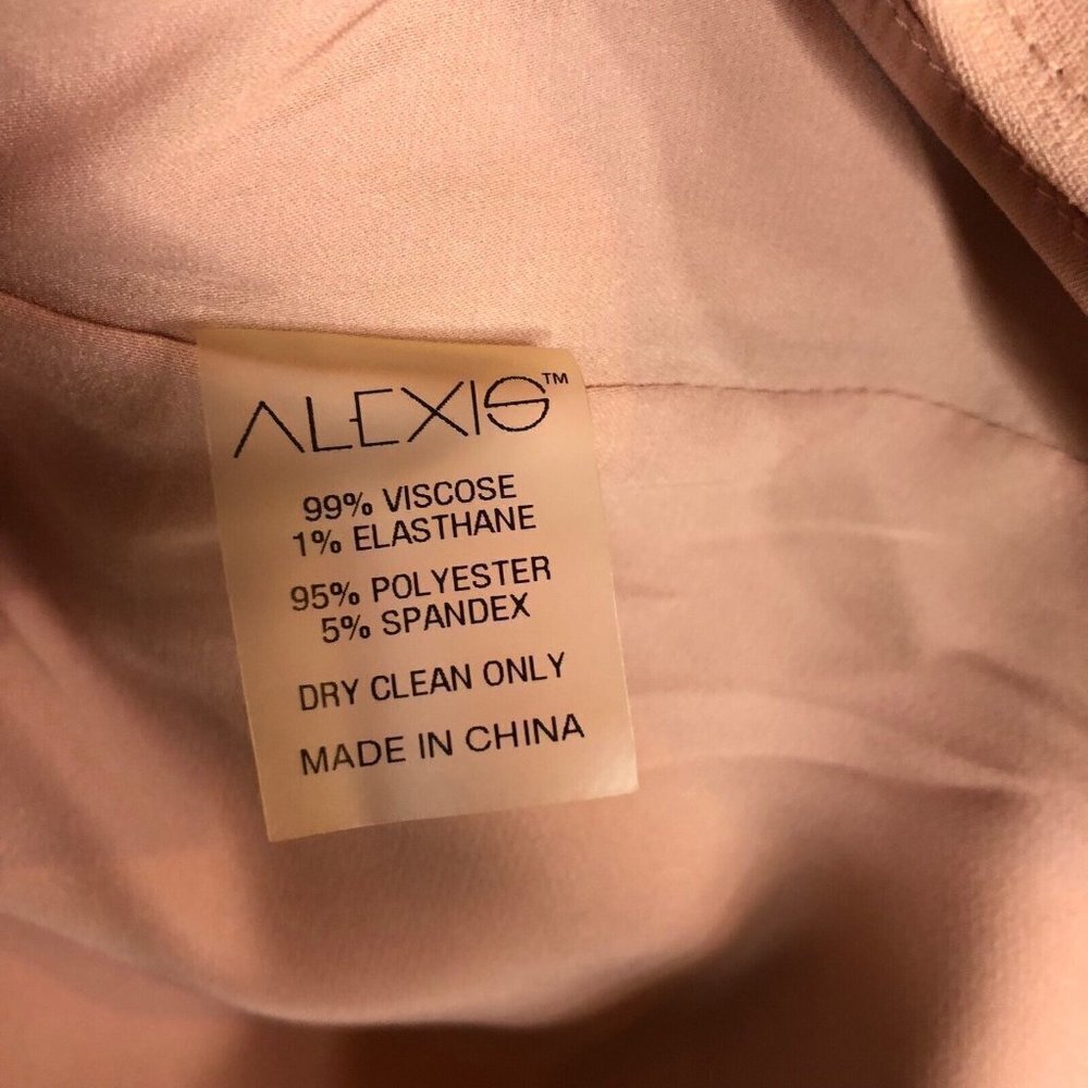 Alexis Malia Dusty Pink Cold Shoulder Choker Blouse Ribbon Tie XS‎ Designer - Picture 8 of 12
